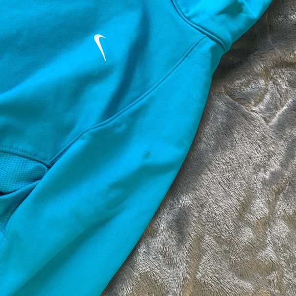 Nike Dri-fit Teal-Blue pull over with hood - Picture 3 of 4
